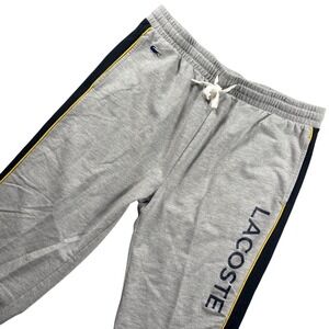 Lacoste Gray Sleepwear Lounge Pants Stripe Streetwear Lounge Pockets Gym Sz XL